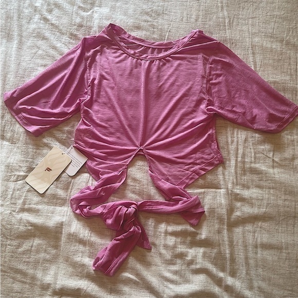 NWT - Fabletics Women’s Tieback Crop Top (Purple/Pink, Small) - Picture 1 of 4
